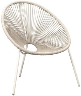 Loungestoel Formentera - Zand - Metaal - Beige - 69.7x75x82 Cm