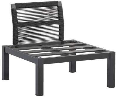 Loungestoel Middenelement Ardeche - 78x72x66 Cm - Rope/Aluminium - Grijs