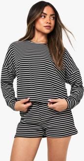 Loungewear Streep Langmouw Top & Broek Pyjama Set, Black - 44