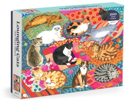 Lounging Cats 1000 Piece Puzzle - Galison