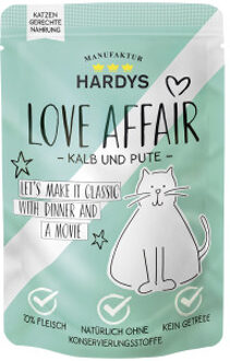 Love Affair kalf en kalkoen natvoer kat (zakjes) 48 x 100 g