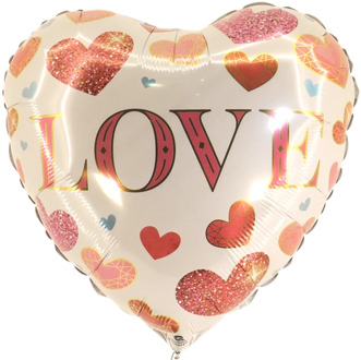 Love ballon met harten