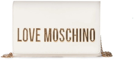 Love Moschino Beige Schoudertas van Eco-Leer Love Moschino , Beige , Dames - ONE Size