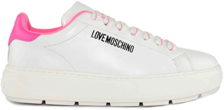 Love Moschino Bianco/Fluo Fuxia Stijlvol Model Love Moschino , White , Dames - 40 Eu,39 Eu,36 Eu,37 Eu,38 EU