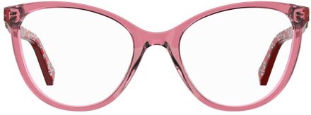 Love Moschino Cateye Bril met Bloemenaccenten Koraal