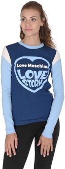 Love Moschino Dames T-Shirt Blauw