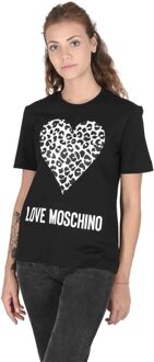 Love Moschino Dames T-Shirt - maat EU 38 / UK 10 Zwart