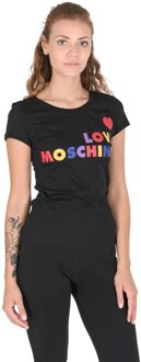 Love Moschino Dames T-Shirt - maat EU 38 / UK 10 Zwart