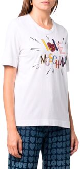 Love Moschino Dames T-Shirt - maat EU 40 / UK 12 Wit