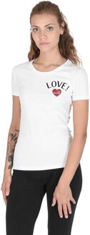 Love Moschino Dames T-shirt - maat EU 44 / UK 16 Wit