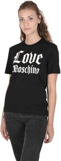 Love Moschino Dames T-Shirt - maat EU 46 / UK 18 Zwart