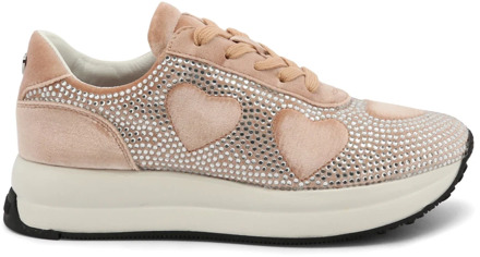Love Moschino Dames Velvet Glitter Sneakers Love Moschino , Pink , Dames - 37 Eu,36 Eu,35 EU