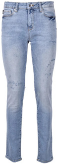 Love Moschino Denim Blauwe Skinny Jeans Love Moschino , Blue , Dames - W31,W32
