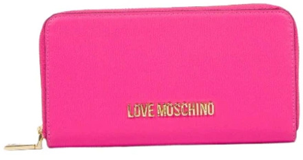 Love Moschino Fuchsia Portemonnee met Ritssluiting Love Moschino , Pink , Dames - ONE Size
