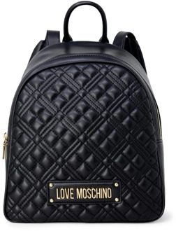 Love Moschino Geometrische Zwarte Damentas Love Moschino , Black , Dames - ONE Size