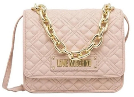Love Moschino Gewatteerde handtas met verstelbare riem Love Moschino , Pink , Dames - ONE Size