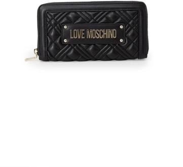 Love Moschino Gewatteerde Portemonnee Lente/Zomer Collectie Love Moschino , Black , Dames - ONE Size
