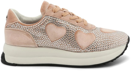 Love Moschino Glitter Puntige Neus Sneakers Love Moschino , Pink , Dames - 37 Eu,35 Eu,36 EU