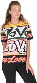 Love Moschino Grafische T-shirt Korte Mouwen Liefde Print Veelkleurig