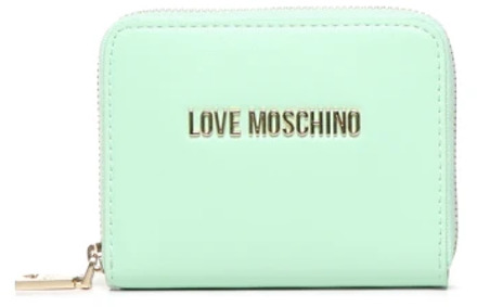 Love Moschino Groene Portemonnee met Logo Love Moschino , Green , Dames - ONE Size