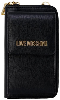 Love Moschino Grote Damesportemonnee Lente/Zomer Collectie Love Moschino , Black , Dames - ONE Size
