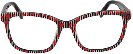 Love Moschino Hartstreep Patroon Leesbril Zwart - One Size