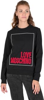 Love Moschino Hemd met lange mouwen en ronde hals Zwart