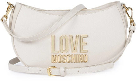 Love Moschino Ivoor Mezzaluna Schoudertas Love Moschino , White , Dames - ONE Size