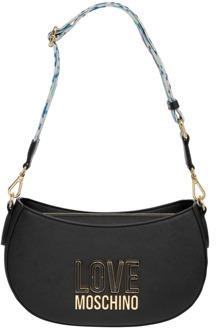 Love Moschino Jelly Logo Hobo bag Love Moschino , Black , Dames - ONE Size