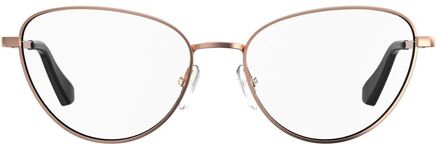 Love Moschino Kat Eye Bril Roze Gouden Metalen Frame - maat Bruin