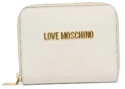 Love Moschino Kleine ivoorkleurige portemonnee Love Moschino , White , Dames - ONE Size