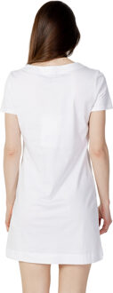 Love Moschino Korte Mouwen T-shirt Jurk Wit