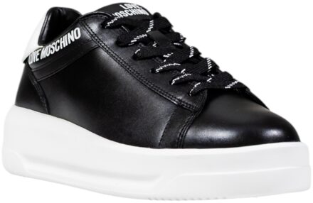 Love Moschino Lage leren sneakers Zwart