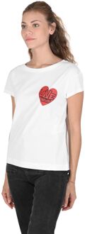 Love Moschino Liefdeshart Graphic T-shirt Wit