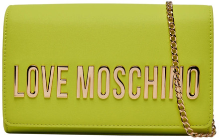 Love Moschino Limo Groene Schoudertas Metalen Details Love Moschino , Green , Dames - ONE Size