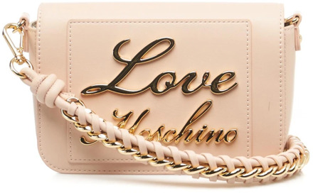 Love Moschino Logo Mini Schoudertas Love Moschino , Pink , Dames - ONE Size