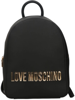 Love Moschino Logo Ritssluiting Schoudertas Love Moschino , Black , Dames - ONE Size
