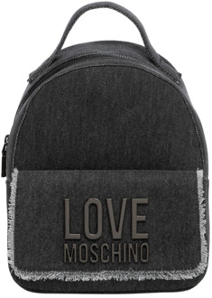 Love Moschino Metal Logo Backpack Love Moschino , Black , Dames - ONE Size