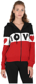 Love Moschino Multicolor Katoenen Sweatshirt Love Moschino , Multicolor , Dames - L,M,S,Xs,2Xs