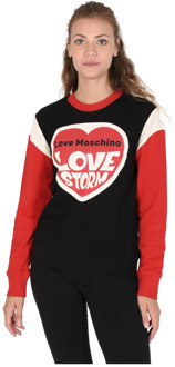 Love Moschino Multicolor Katoenen Sweatshirt Love Moschino , Multicolor , Dames - S,Xs,2Xs