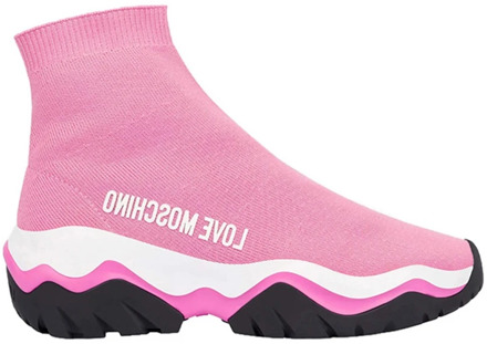 Love Moschino Multicolor Platform Slip-On Sneakers Love Moschino , Pink , Dames - 39 Eu,38 EU