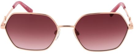 Love Moschino Octagon Zonnebril Hartdetail Bruin - One Size