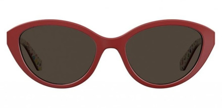 Love Moschino Ovale zonnebril voor vrouwen Love Moschino , Red , Dames - 54 MM