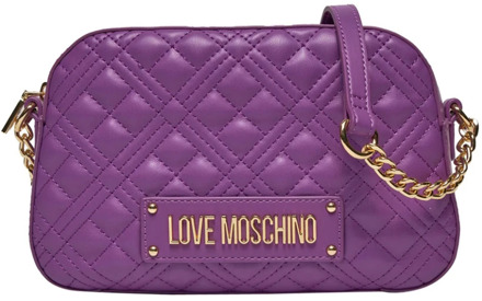 Love Moschino Paarse Synthetische Schoudertas Love Moschino , Purple , Dames - ONE Size