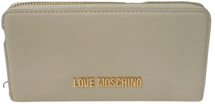 Love Moschino Portemonnee met ritssluiting en munt- / kaartsleuven Love Moschino , Beige , Dames - ONE Size