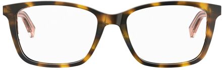 Love Moschino Rechthoekige Bril Schildpad Montuur Bruin