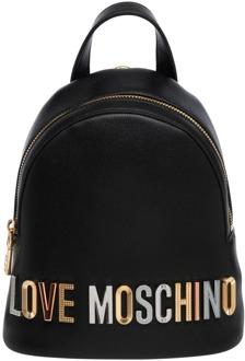 Love Moschino Rhinestone Logo Backpack Love Moschino , Black , Dames - ONE Size