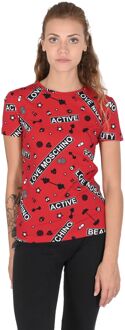 Love Moschino Rood Korte Mouwen Crewneck Top