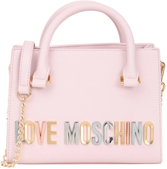 Love Moschino Roze Bold Love Lettering Schoudertas Love Moschino , Pink , Dames - ONE Size