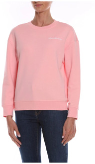 Love Moschino Roze Logo Sweater Love Moschino , Pink , Dames